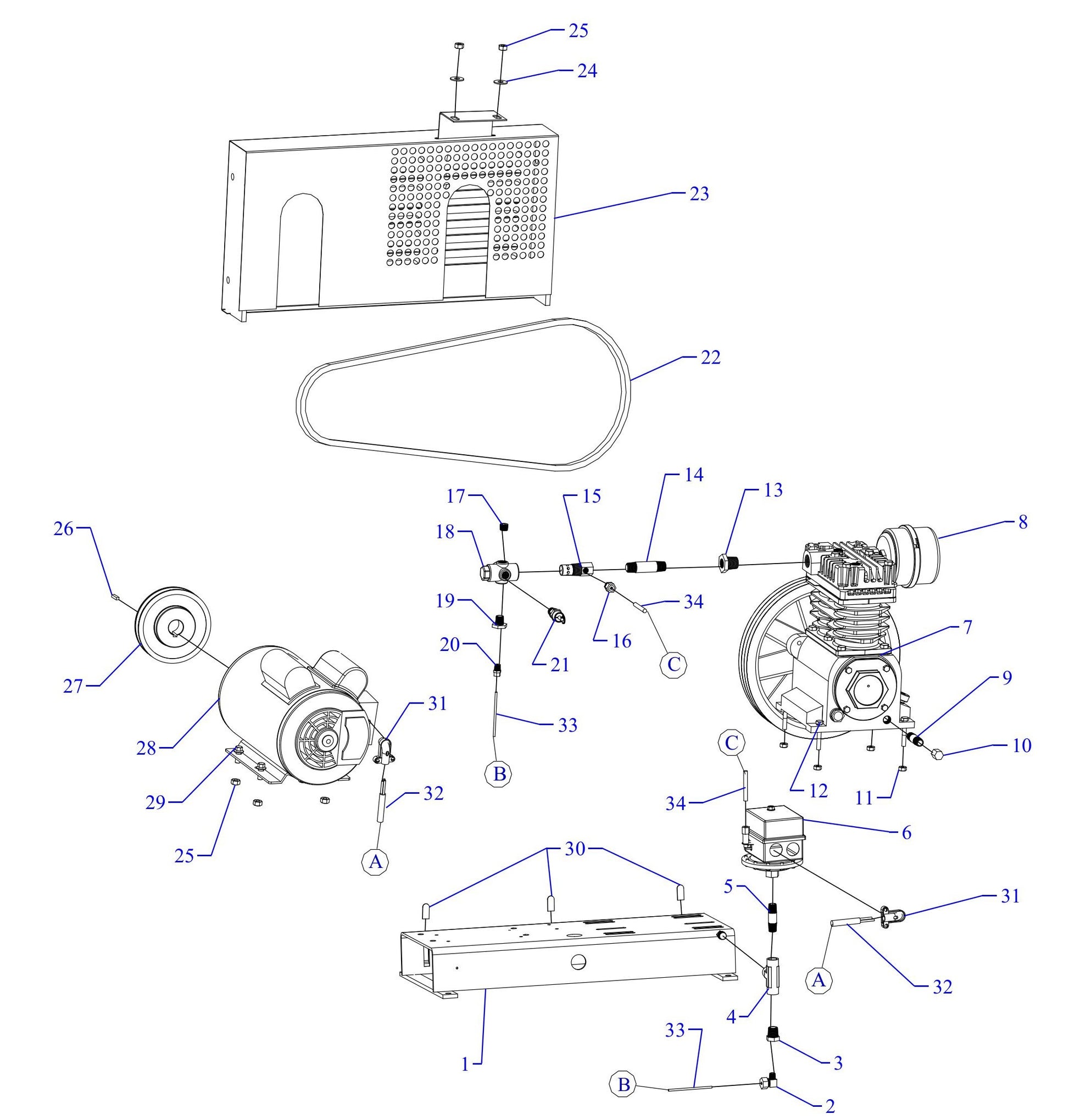 K1S-BS ACGK Single Phase Assembly Parts