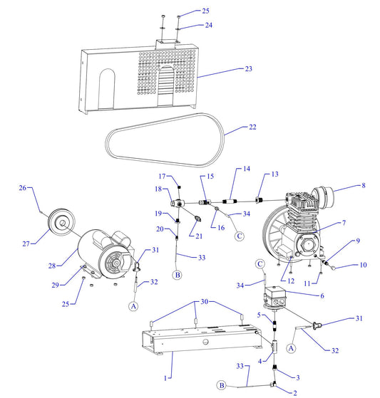 K1S-BS ACGK Single Phase Assembly Parts