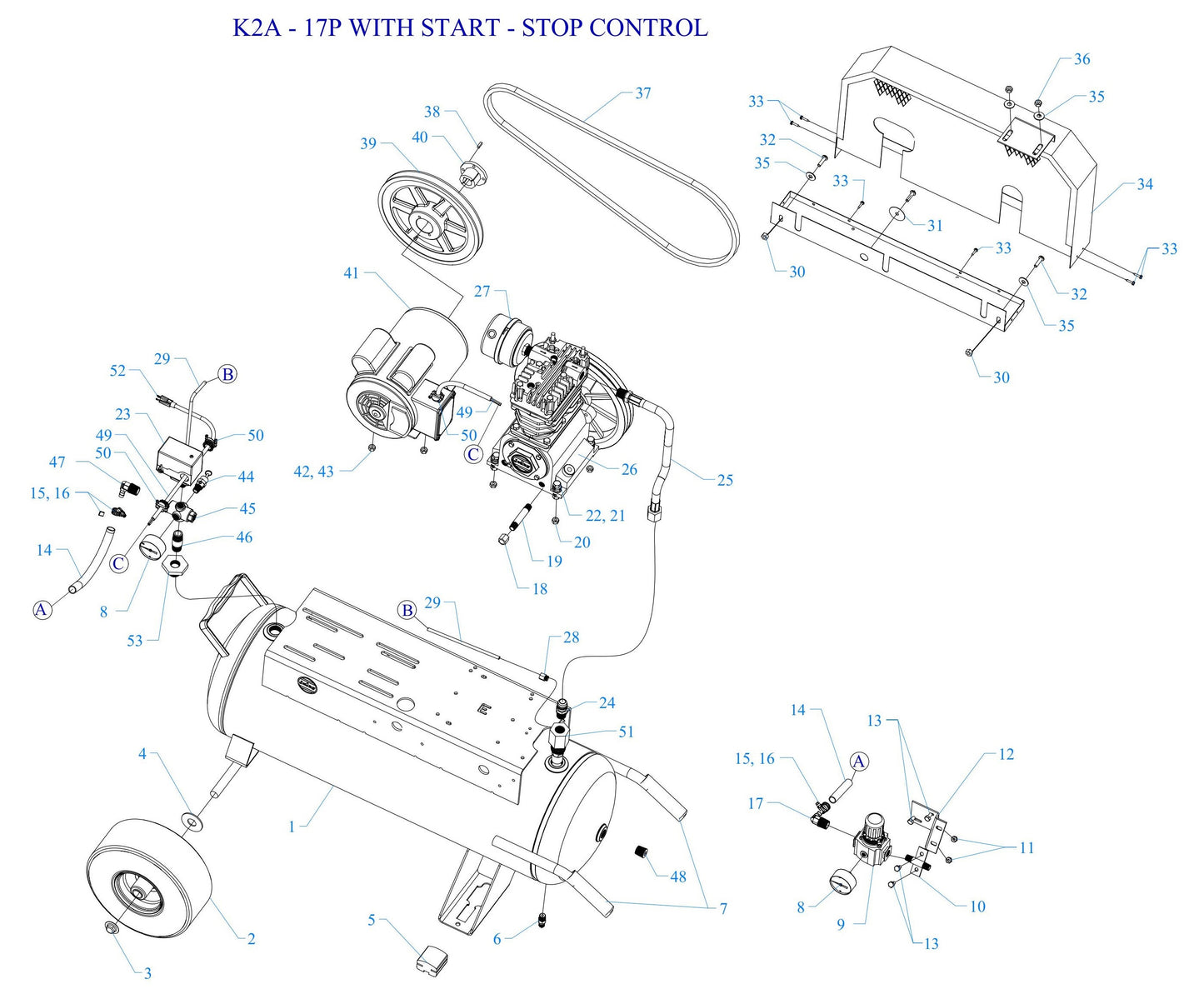 K2A-17P-SSC Assembly Parts