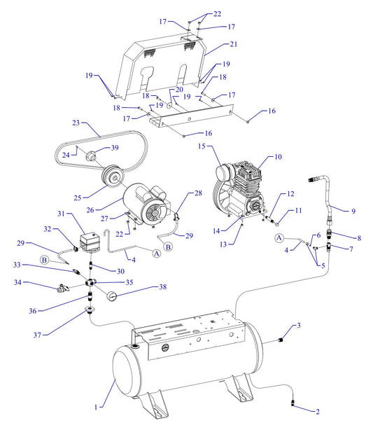 K2S-17UMS Single Phase Fire Sprinkler Assembly Parts By Jenny