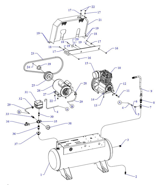 K2S-17UMS Single Phase Fire Sprinkler Assembly Parts By Jenny