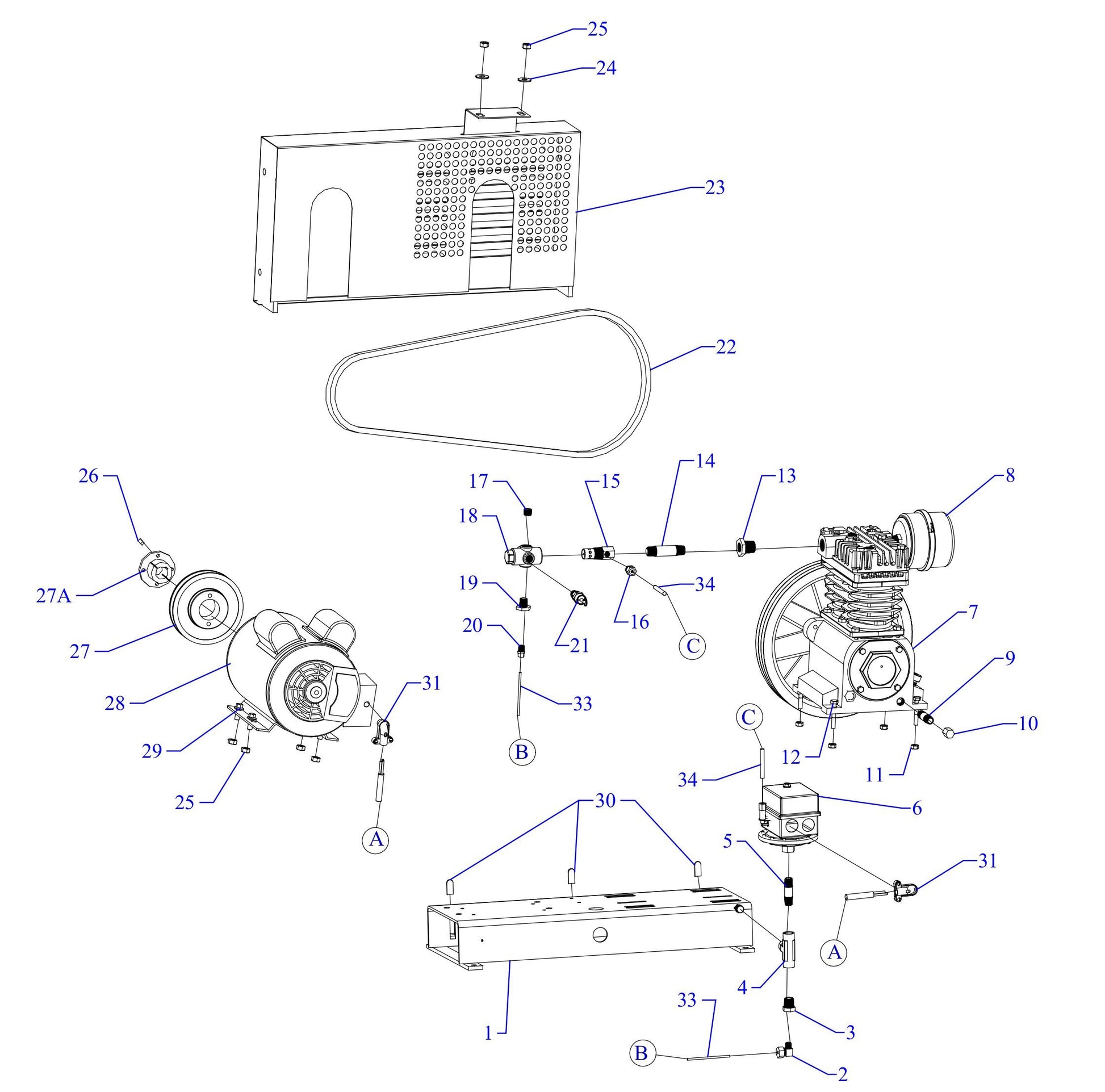 K2S-BS ACGK Single Phase Assembly Parts