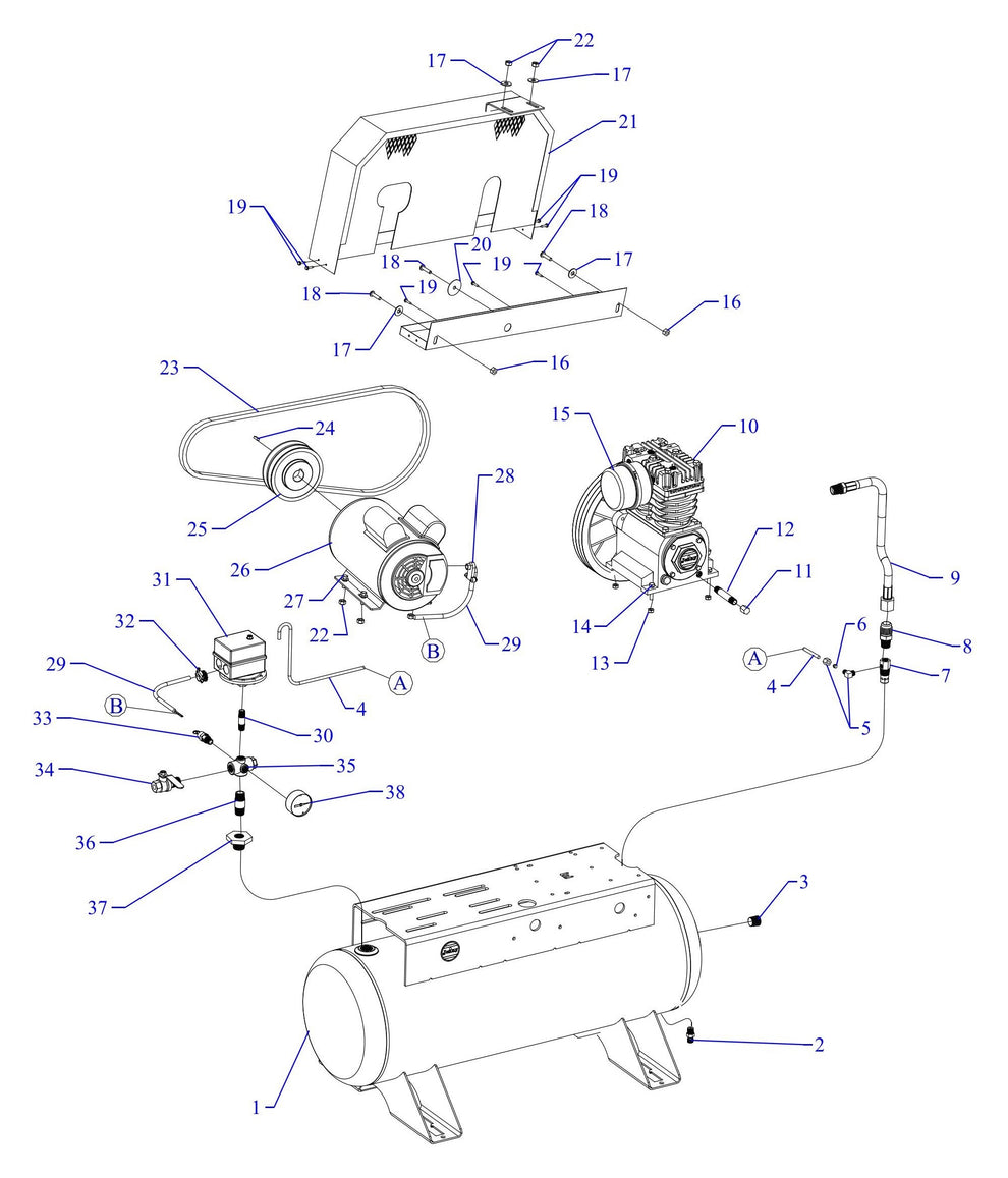 K34S-17UMS Single Phase Fire Sprinkler Assembly Parts By Jenny