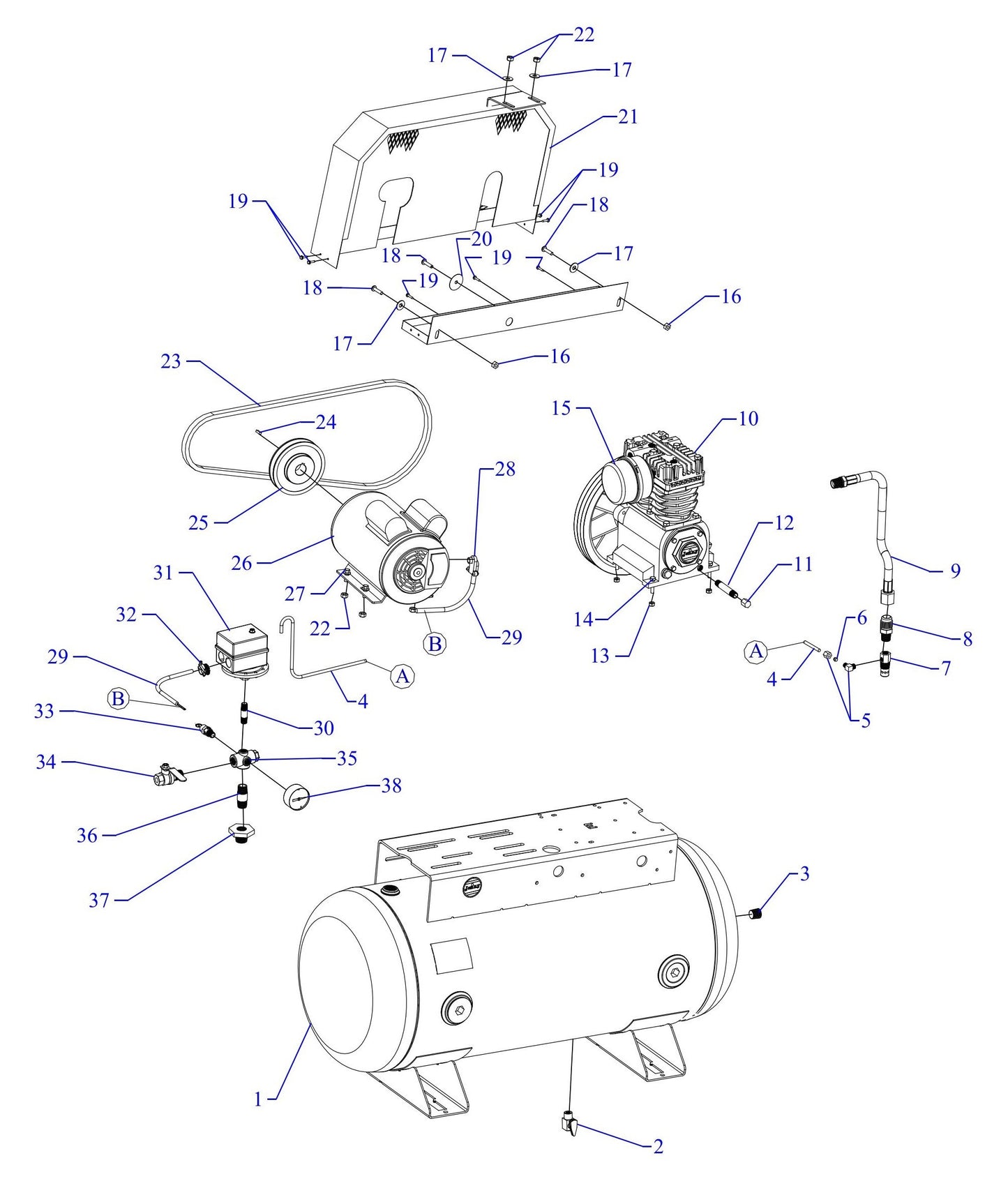 K34S-30UMS Single Phase Fire Sprinkler Assembly Parts By Jenny