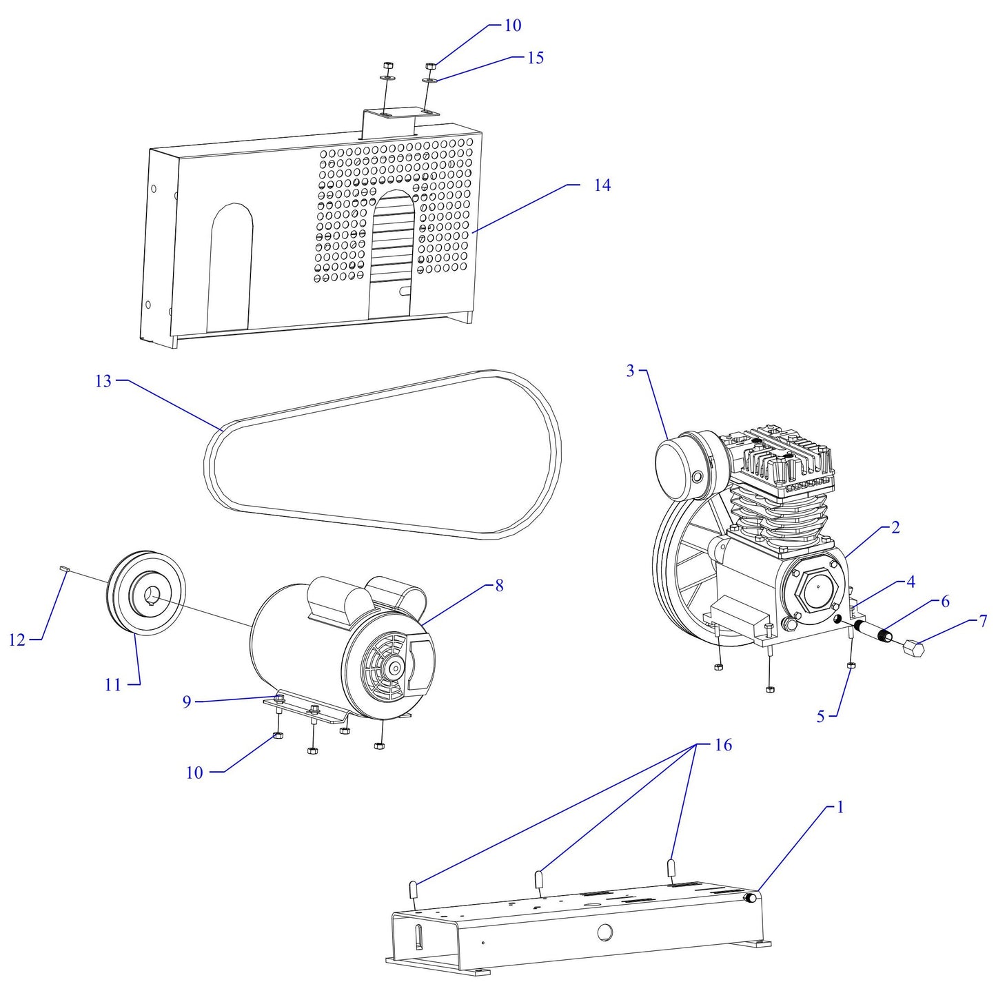 K34S-BS Single Phase Assembly Parts
