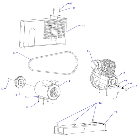 K34S-BS Single Phase Assembly Parts