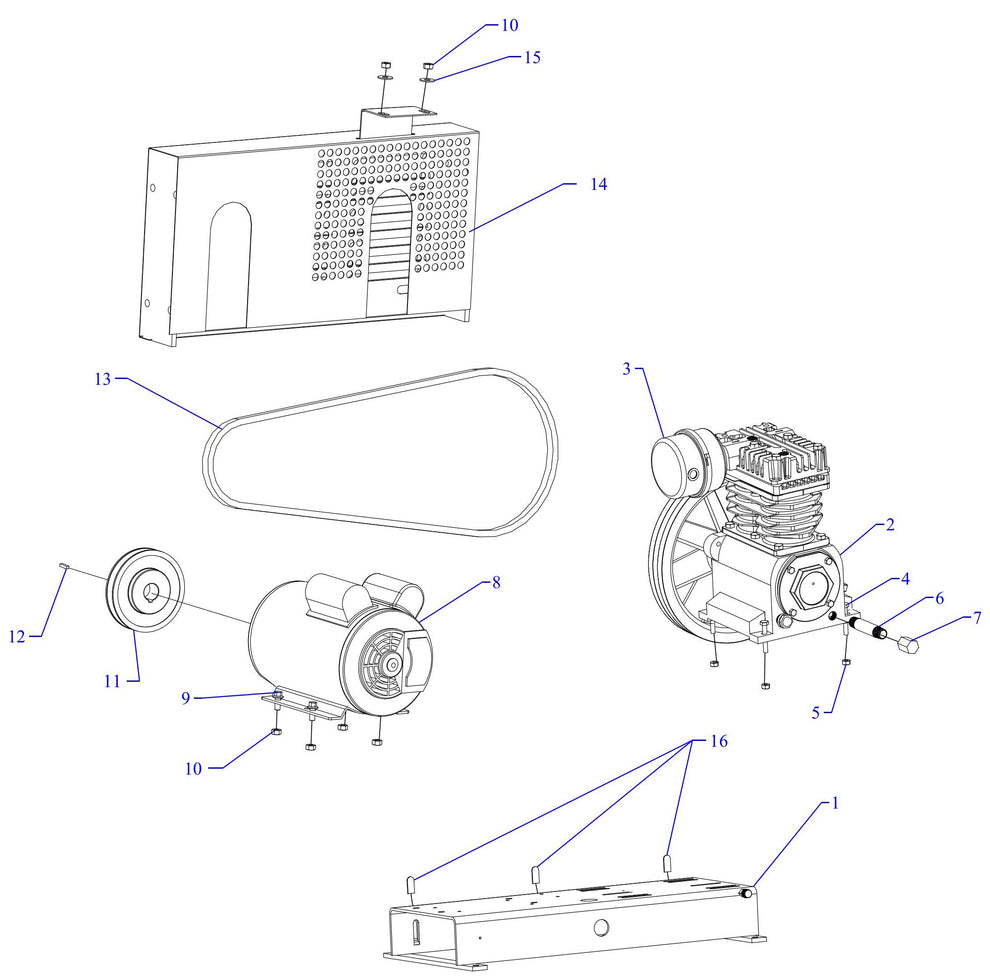 K34S-BS Single Phase Assembly Parts