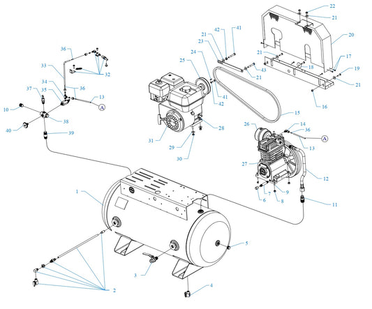 K5HGA-30T Two Stage Air Compressor Assembly Parts By Jenny