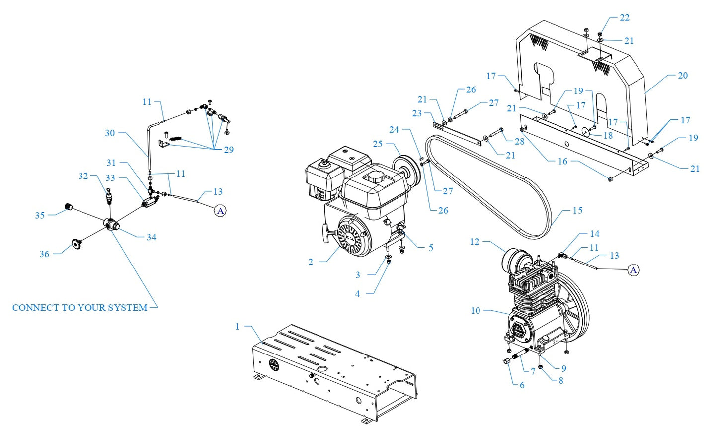 K5HGA-B Single Phase Air Compressor Assembly Parts By Jenny