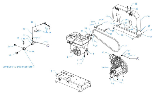 K5HGA-B Single Phase Air Compressor Assembly Parts By Jenny
