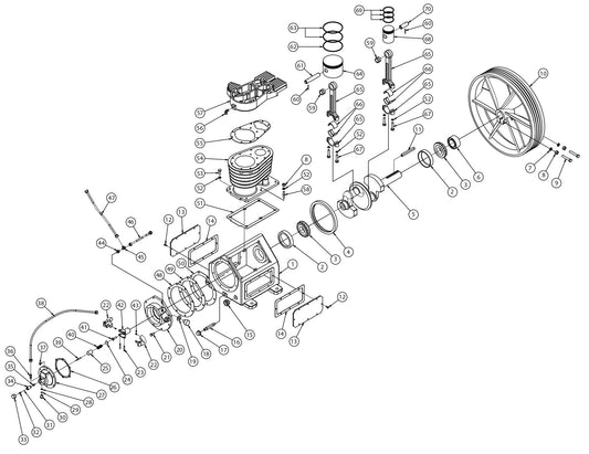 Model T Air Compressor Pump Assembly-1 Parts By Jenny