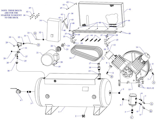 T15C-120C-SSC Single &amp; Three Phase Air Compressor Assembly Parts By Jenny