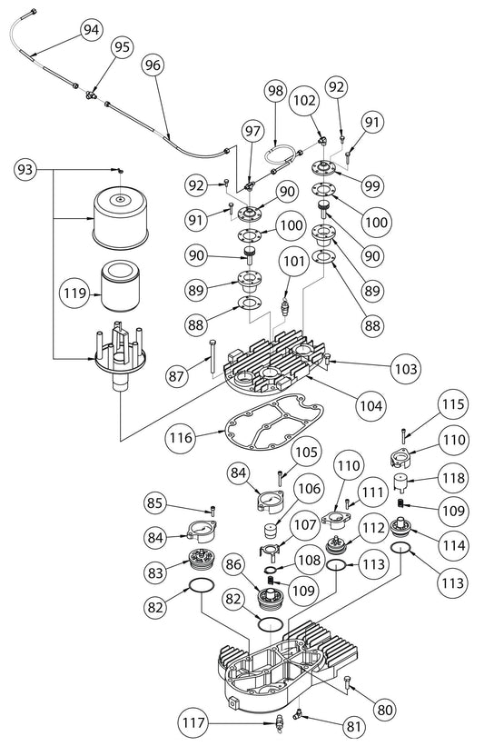 T20C-120C-SSC Air Compressor Assembly-3 Parts