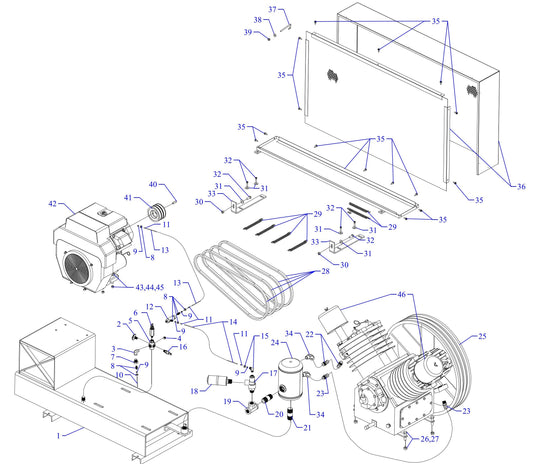 T25KGB-B Air Compressor Assembly Parts