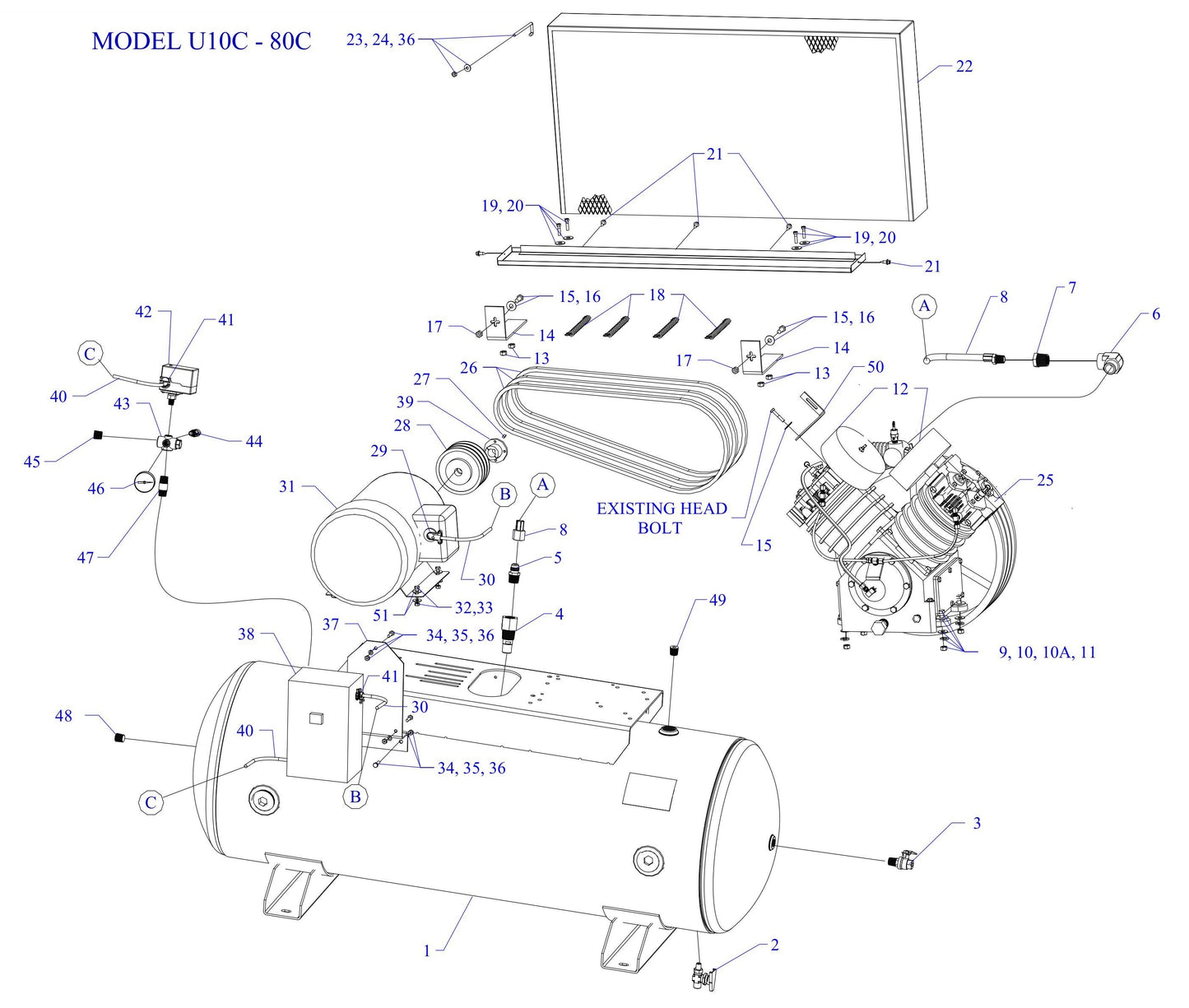 U10C-80C-SSC Single & Three Phase Assembly Parts By Jenny