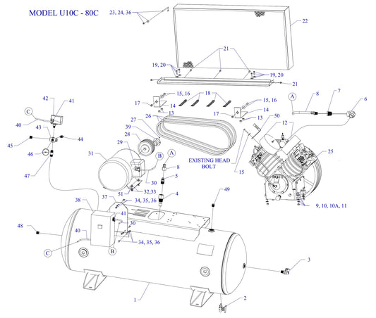 U10C-80C-SSC Single & Three Phase Assembly Parts By Jenny