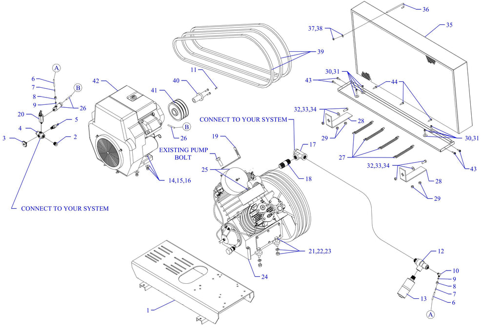 U18HGB-B Air Compressor Assembly Parts