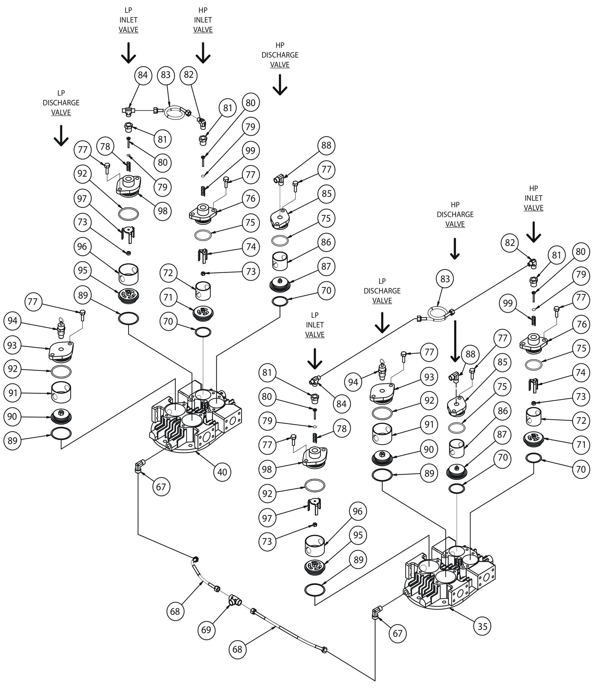 U18HGB-B U Pump Assembly-1 & 2 Parts