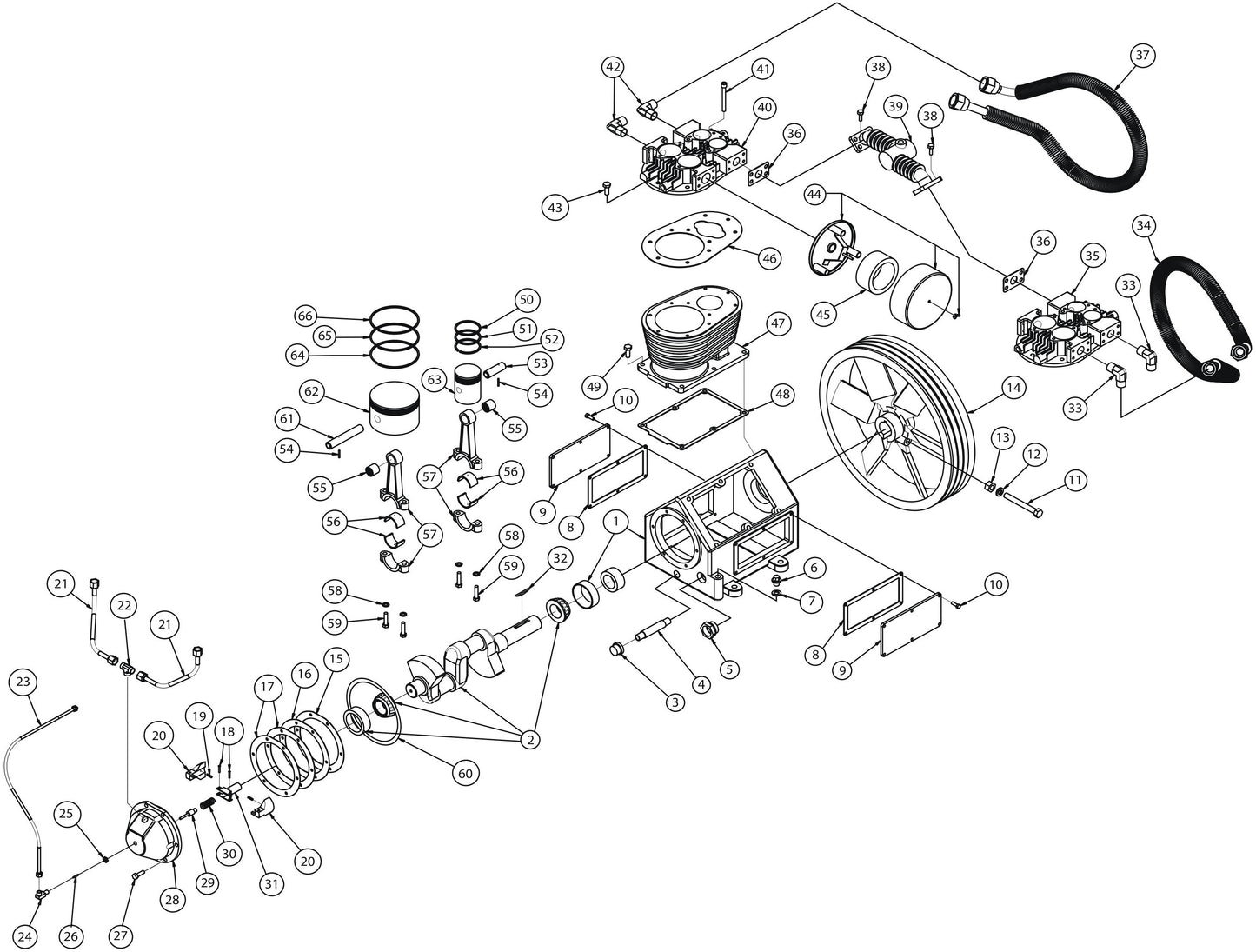 U75B-B U Pump Assembly-1 & 2 Parts