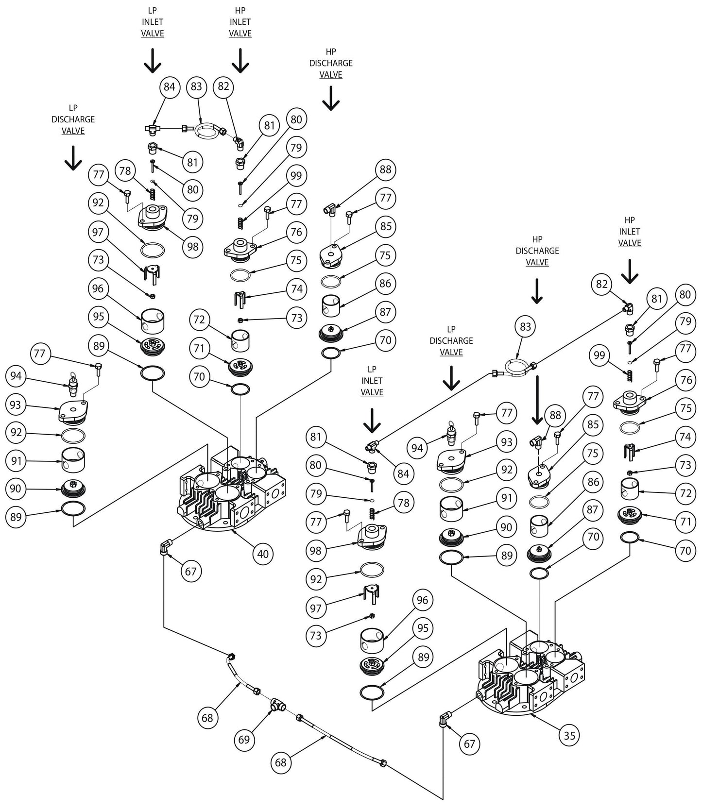 U75B-B U Pump Assembly-1 & 2 Parts