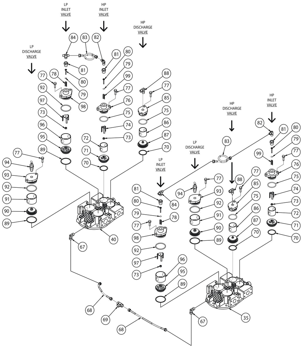 U75B-B U Pump Assembly-1 & 2 Parts