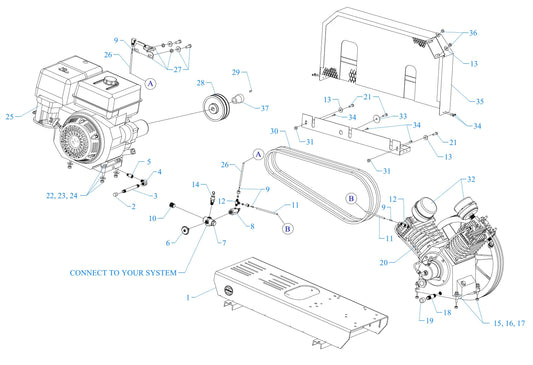W11HGB-B Air Compressor Assembly Parts