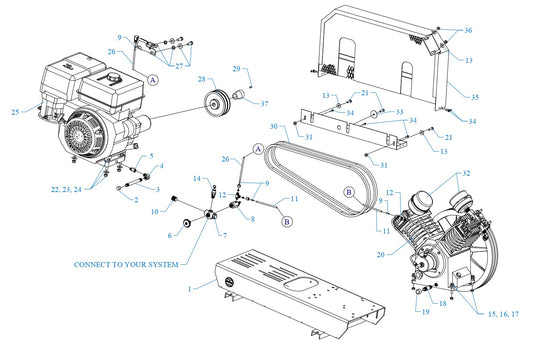 W11HGB-B Air Compressor Assembly Parts By Jenny
