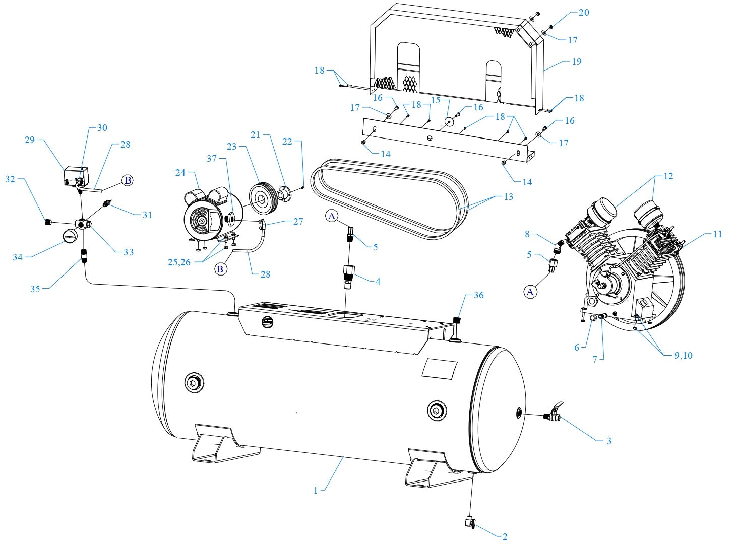 W3B-80-SSC Single &amp; Three Phase Assembly Parts By Jenny