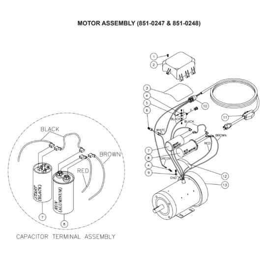 JP-1002-0ME1,   JP-1502-0ME1,  JP-1002-2ME1, JP-1502-2ME1 (sn:0-99999999) Motor Assembly Parts by Mi-T-M