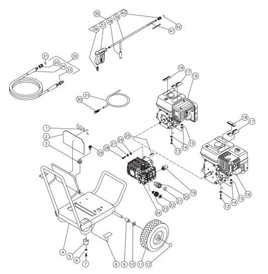JP-2403-0MHB/0MVB (sn:10070001-10173072), JP-2403-0MVB (sn:10010522-10070000) Frame Assembly Parts by Mi-T-M