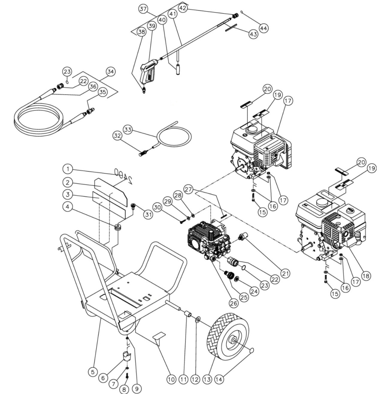 JP-2403-0MHB (sn:10010522-10070000) Frame Assembly Parts by Mi-T-M