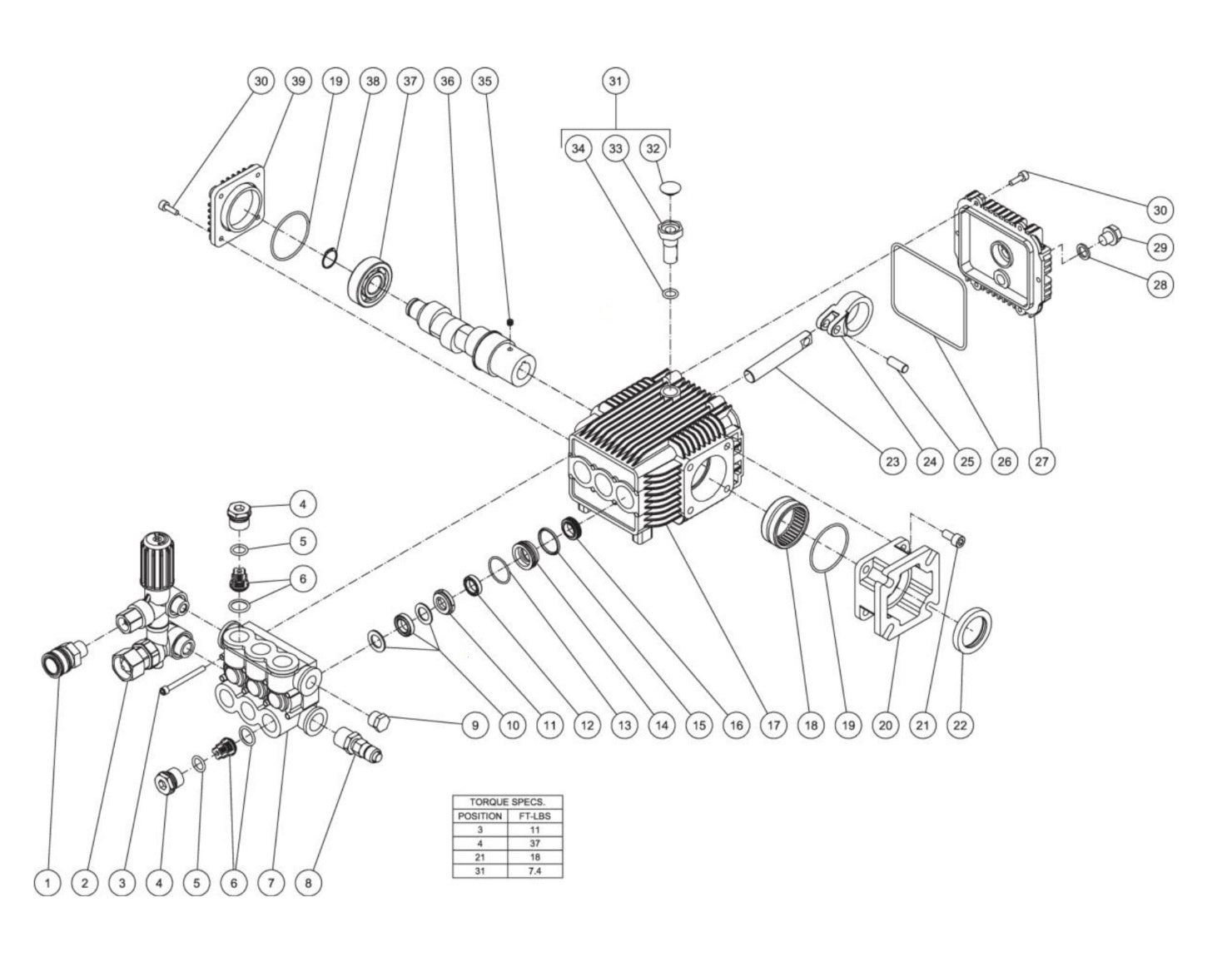 JP-2403-0MHB/0MRB/0MVB (sn:10817969-99999999),  JP-2403-0MHB/0MRB/0MVB (sn:10731627-10817968) Pump Assembly Parts by Mi-T-M