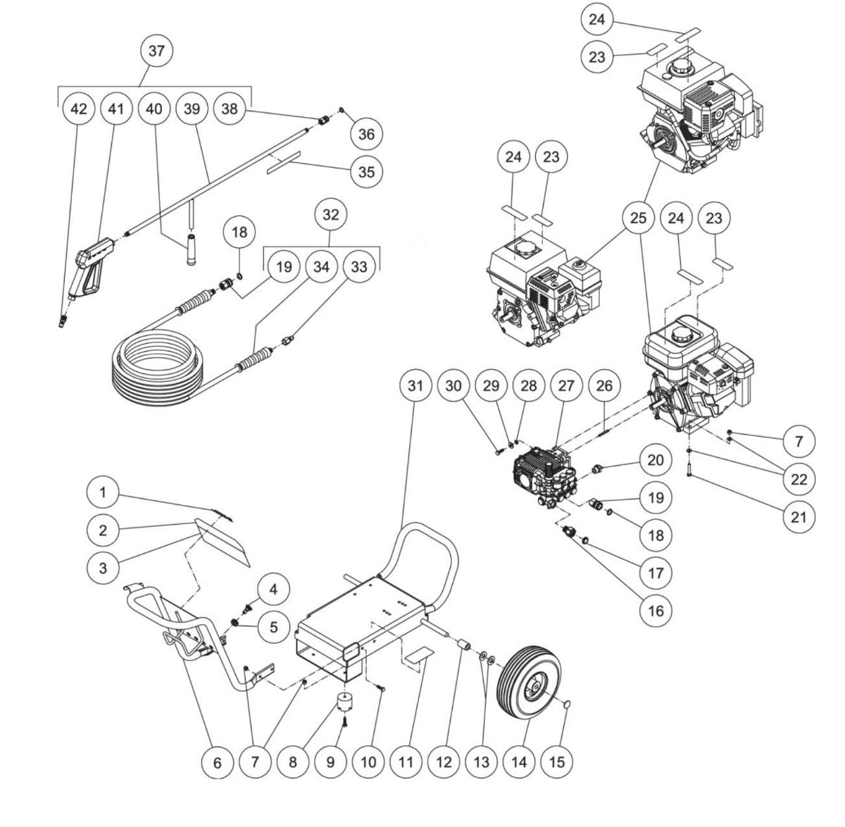JP-2403-0MHB/0MVB/0MRB (sn:10173073-10731626) Frame Assembly Parts by Mi-T-M