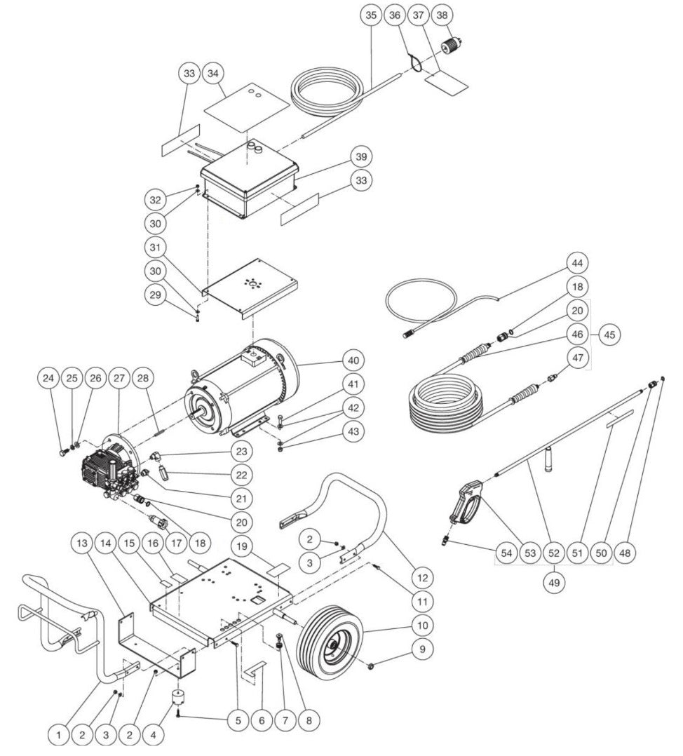 JP-2503-0ME3, JP-3004-0ME3 (sn:10381725-99999999) Frame Assembly Parts by Mi-T-M