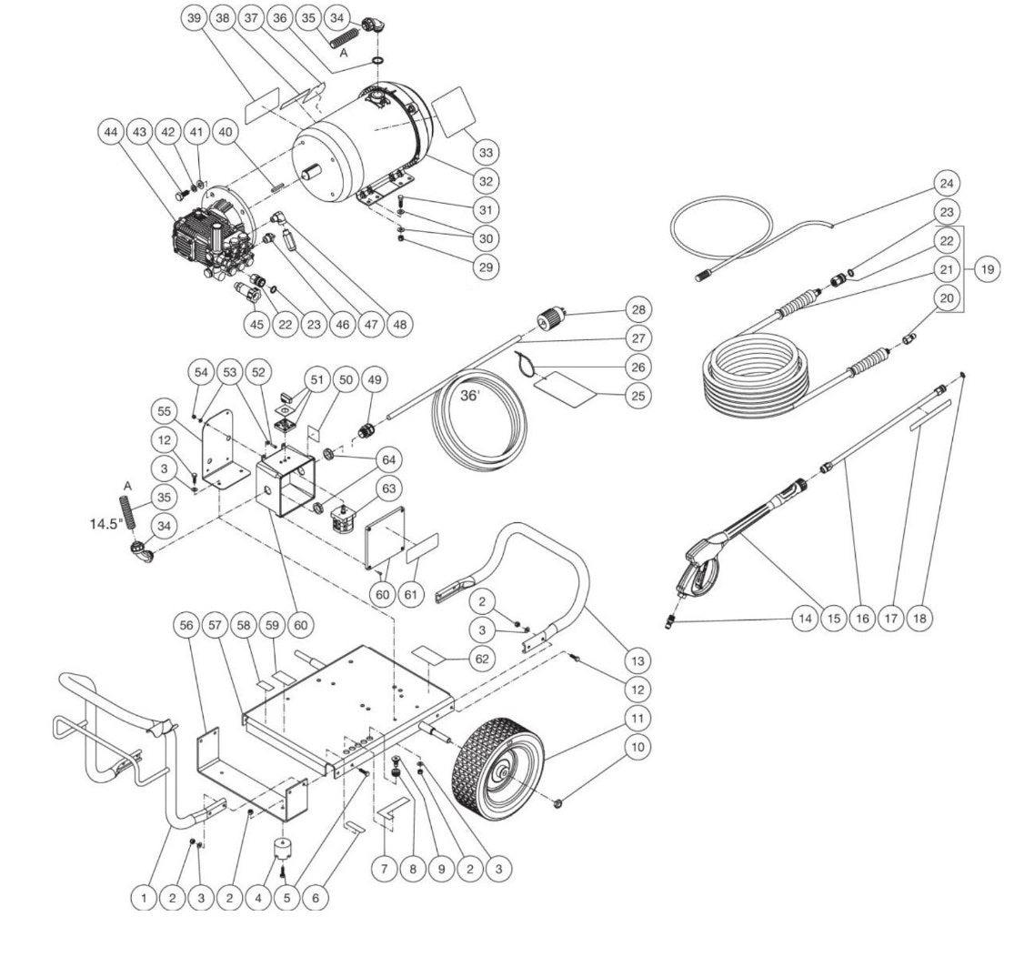 JP-2503-1ME3,  JP-3004-1ME3 (sn:0-99999999) Frame Assembly Parts by Mi-T-M