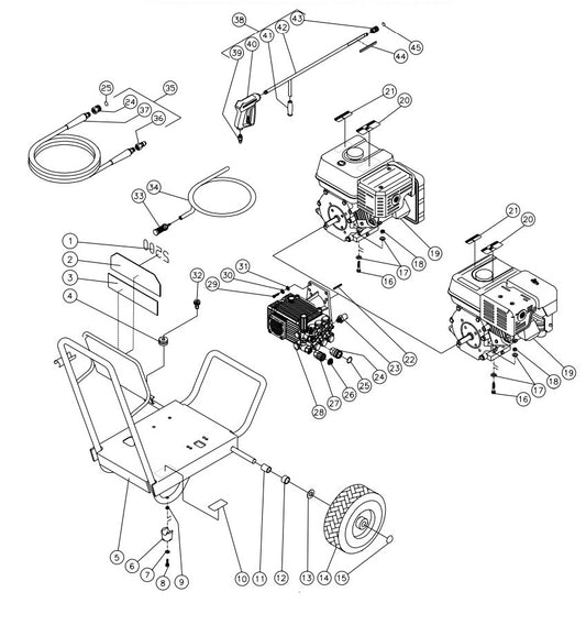 JP-2504-0MHB/0MVB (sn:0-10070000) Frame Assembly Parts by Mi-T-M 