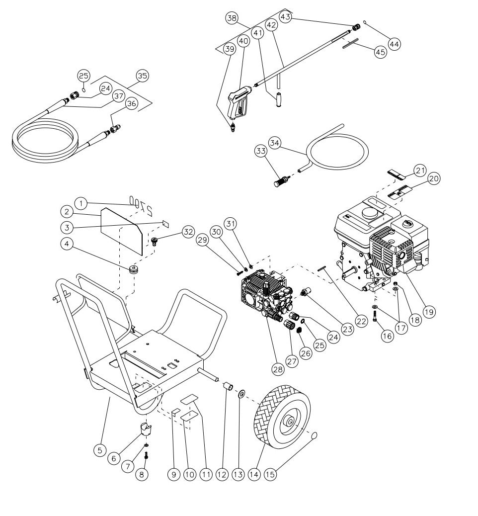 JP-2703-0MHB (sn:0-10009298) Frame Assembly Parts by Mi-T-M 