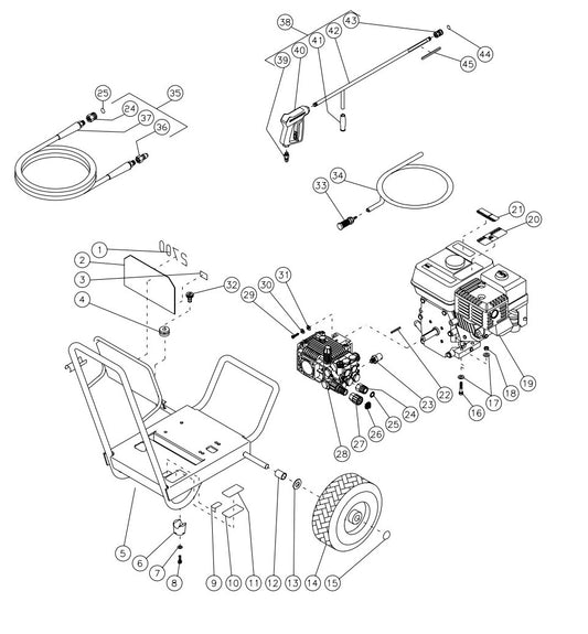 JP-2703-0MHB (sn:0-10009298) Frame Assembly Parts by Mi-T-M 