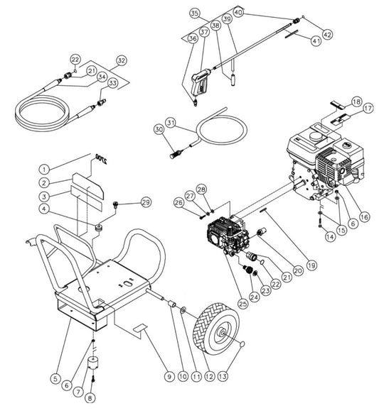 JP-2703-0MIB (sn:10070001-10173072) Frame Assembly Parts by Mi-T-M 