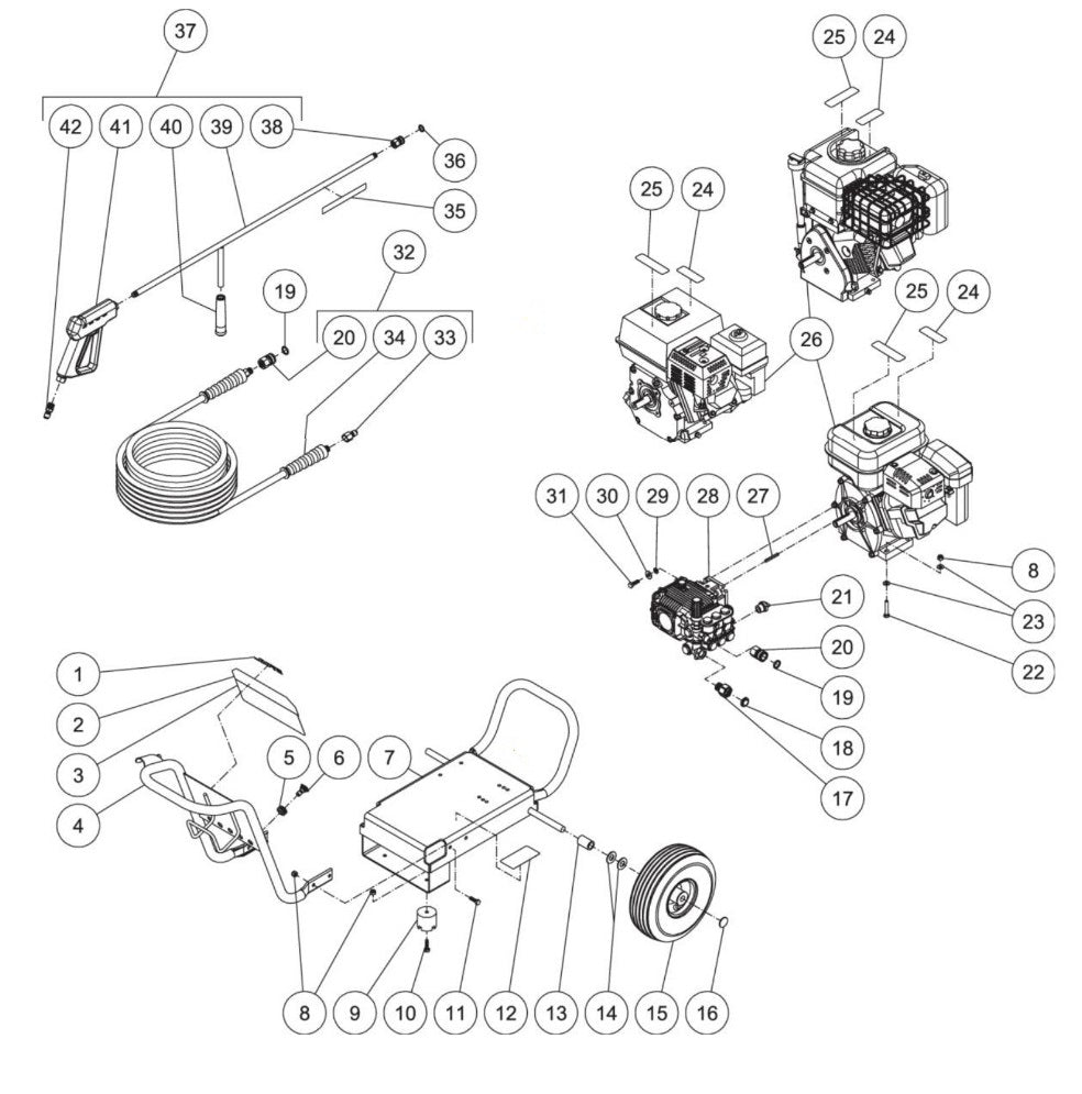 JP-2703-0MHB/0MRB (sn:10173073-10731626) Frame Assembly Parts by Mi-T-M 