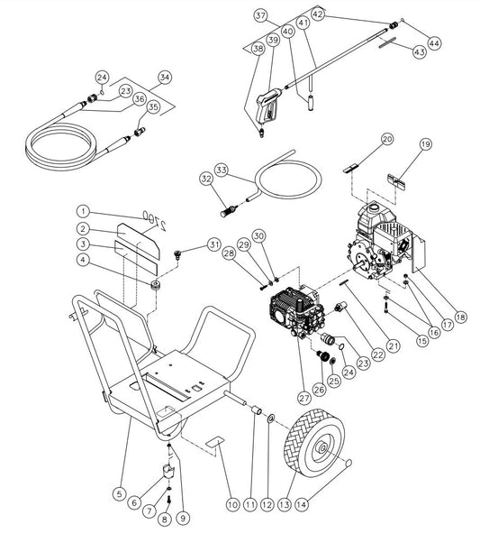 JP-3003-0MHB /0MVB (sn:10070001-10173072) Frame Assembly Parts by Mi-T-M