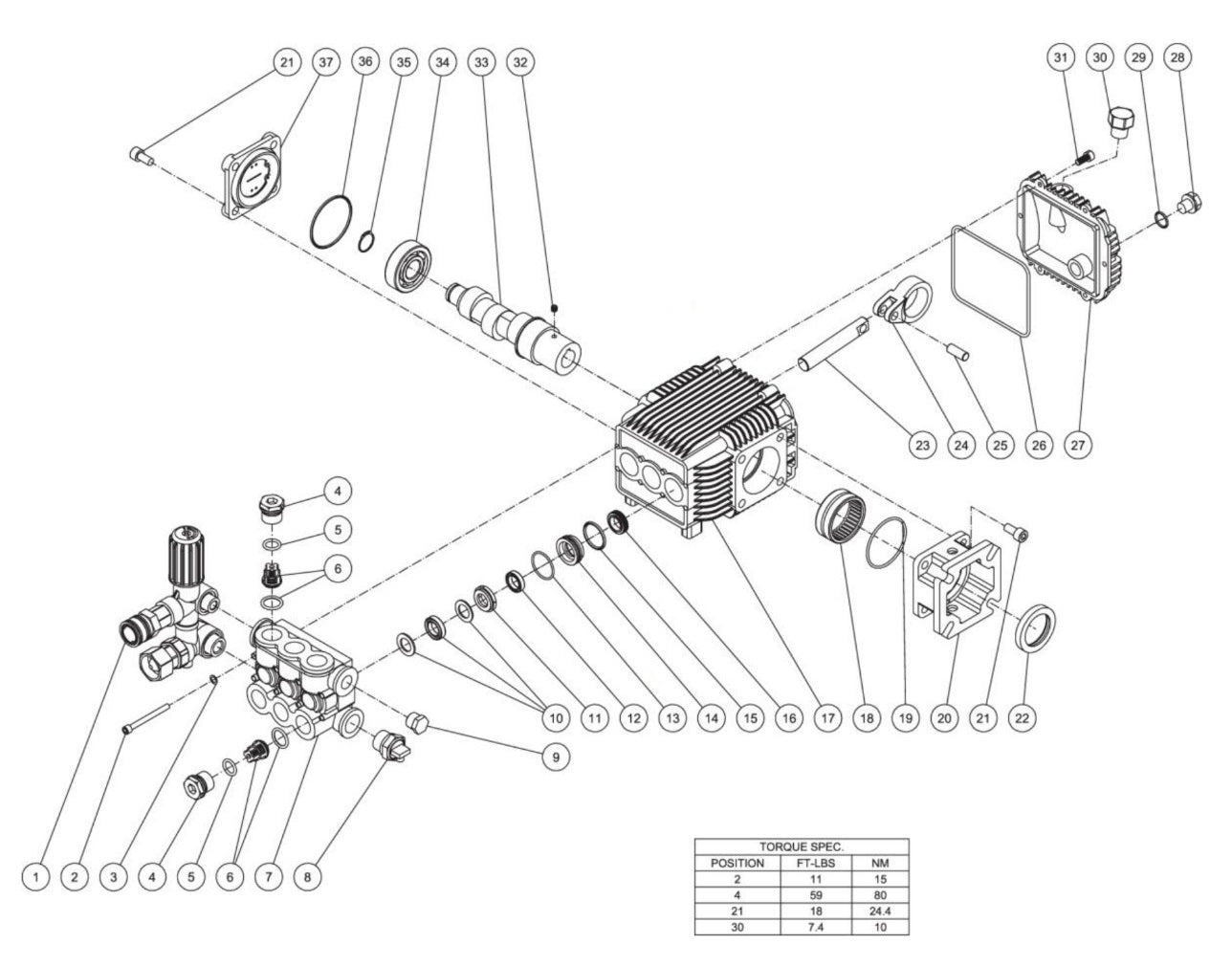 JP-2703-3MHB/3MKB/3MMB/3MSB (sn:10863747-99999999) Pump Assembly Parts by Mi-T-M