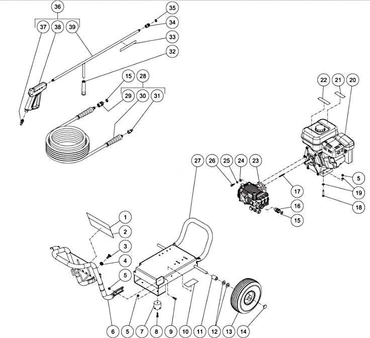 JP-2703-3MSB (sn:10863747-99999999) Frame Assembly Parts by Mi-T-M
