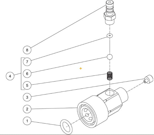 JP-2703-8MHB/8MRB (sn:0-99999999) Chemical Injector Assembly Parts by Mi-T-M
