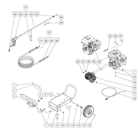 JP-2703-8MHB/8MRB (sn:0-99999999) Frame Assembly Parts by Mi-T-M