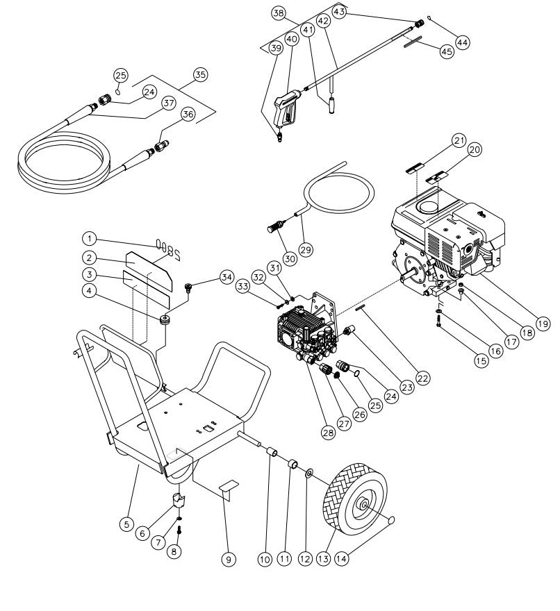 JP-2804-0MHB (sn:0-10070000) Frame Assembly Parts by Mi-T-M