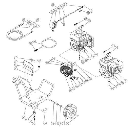 JP-3304-0MHB/0MVB (sn:0-10070000) Frame Assembly Parts By MI-T-M
