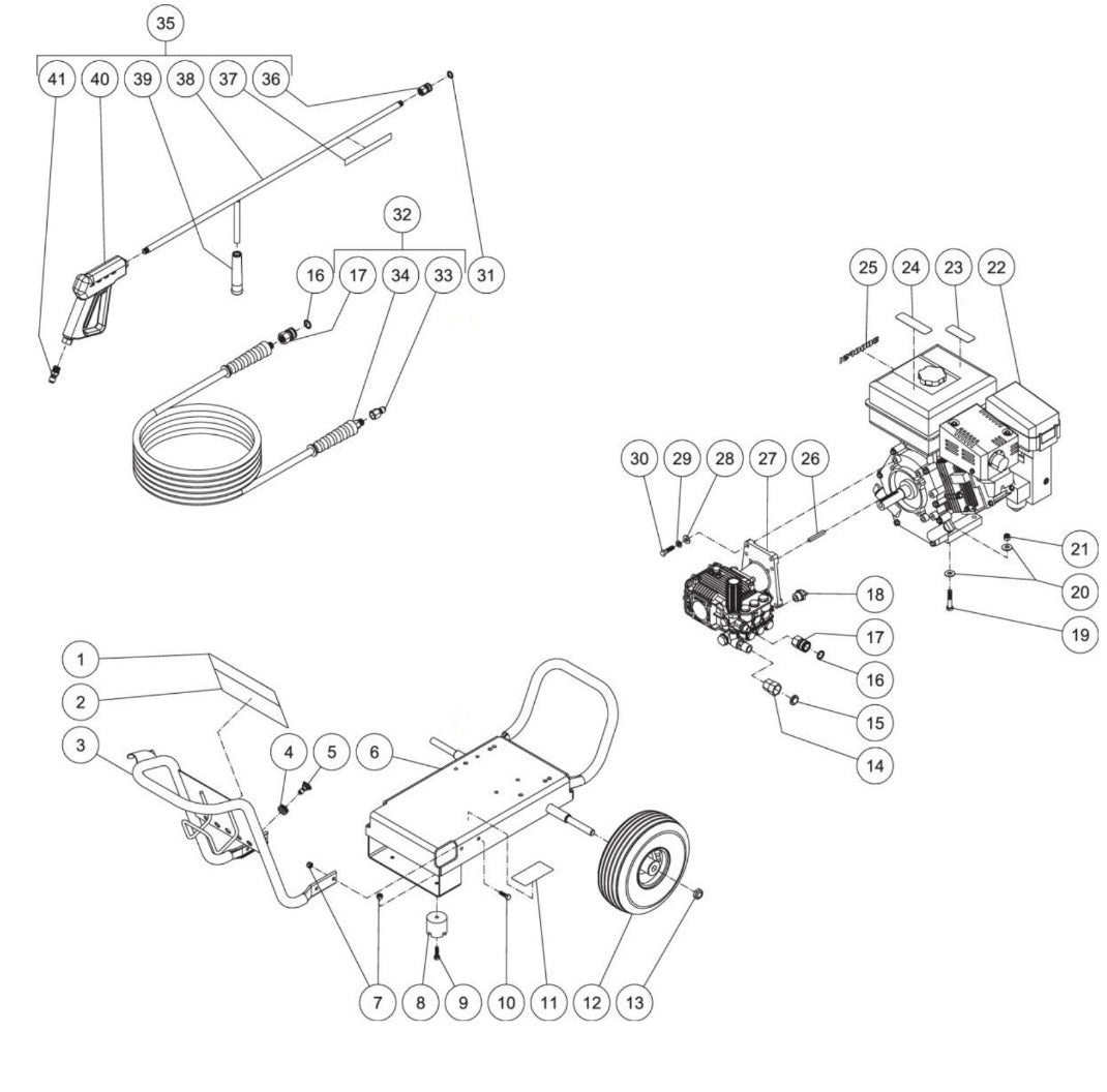 JP-3003-0MHB/0MRB (sn:10173073-10744702) Frame Assembly Parts by Mi-T-M
