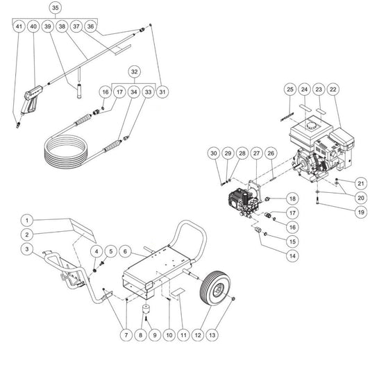 JP-3003-0MHB/0MRB (sn:10173073-10744702) Frame Assembly Parts by Mi-T-M