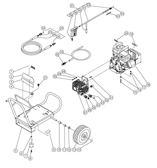 JP-3003-0MIB (sn:10070001-10173072) Frame Assembly Parts by Mi-T-M